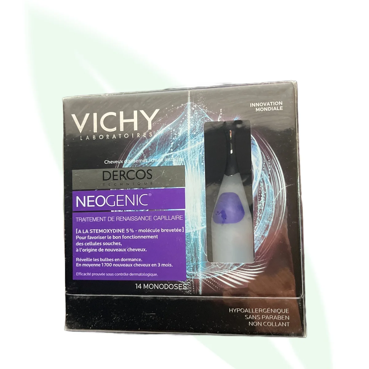 VICHY Dercos Neogenic علاج كثافة الشعر بالستيموكسيدين 14 أمبولة