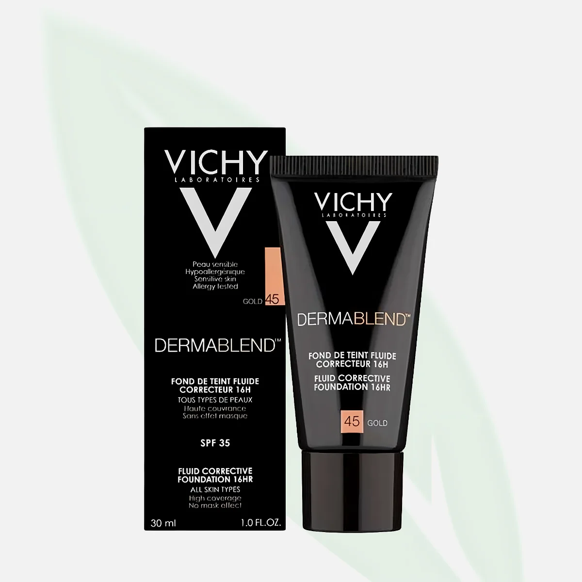 VICHY Dermablend 3D Correction كريم أساس مصحّح درجة 45 ذهبي 30 مل