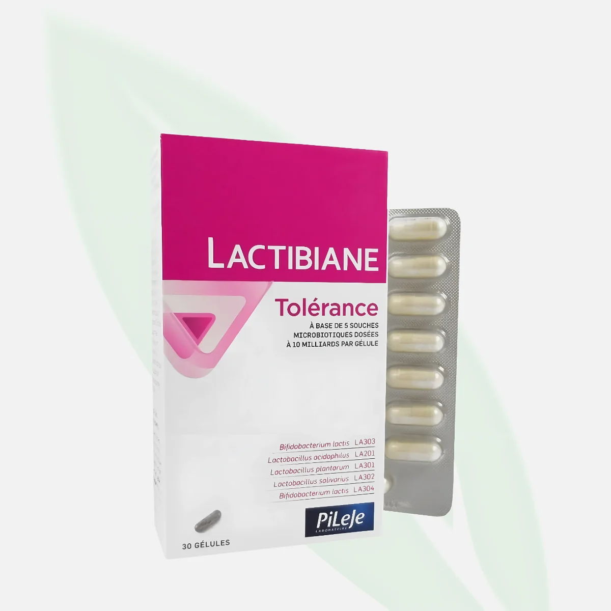 LACTIBIANE Tolerance بروبيوتيك للأمعاء الحسّاسة بخمس سلالات 30 كبسولة