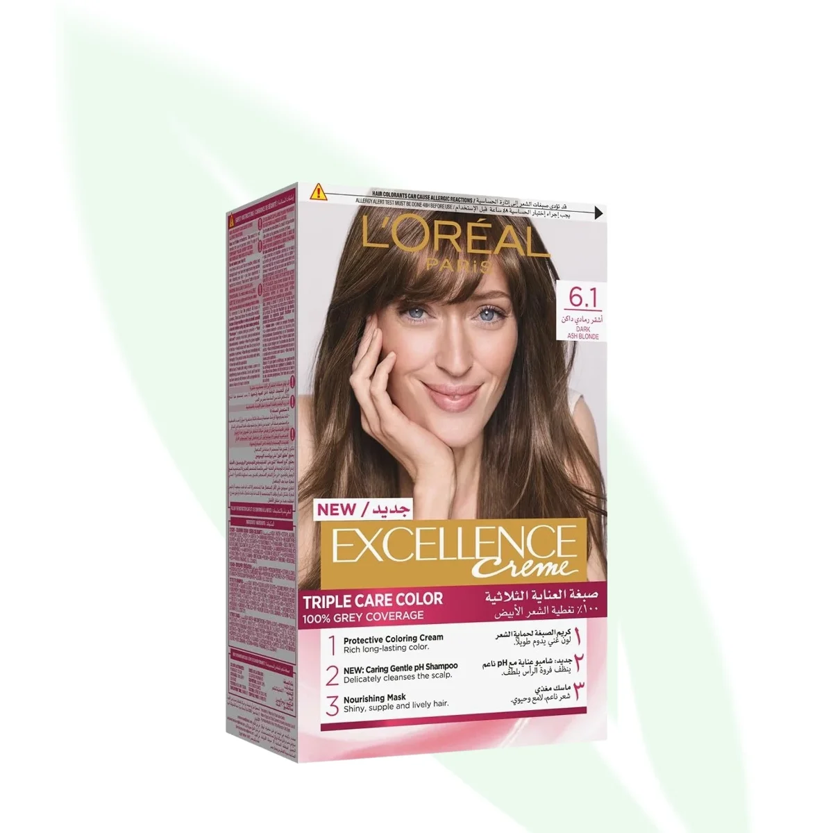 L'OREAL Excellence Creme Permanent Hair Color 6.1 Light Ash Brown