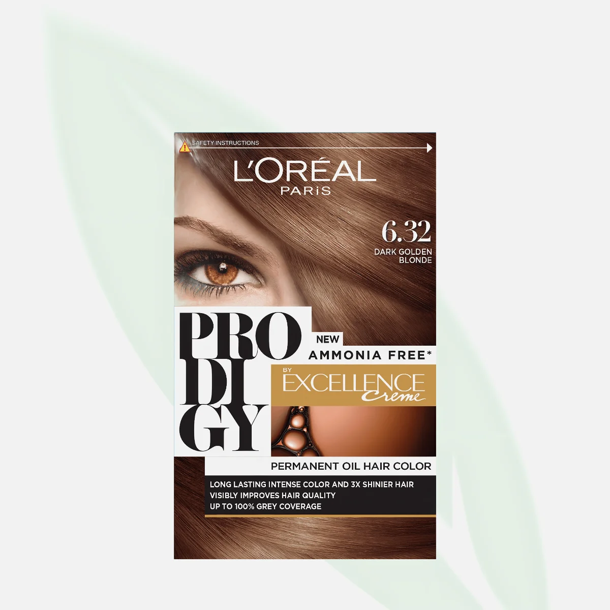 L'OREAL Prodigy Ammonia-Free Hair Color 6.32 Pearl Brown