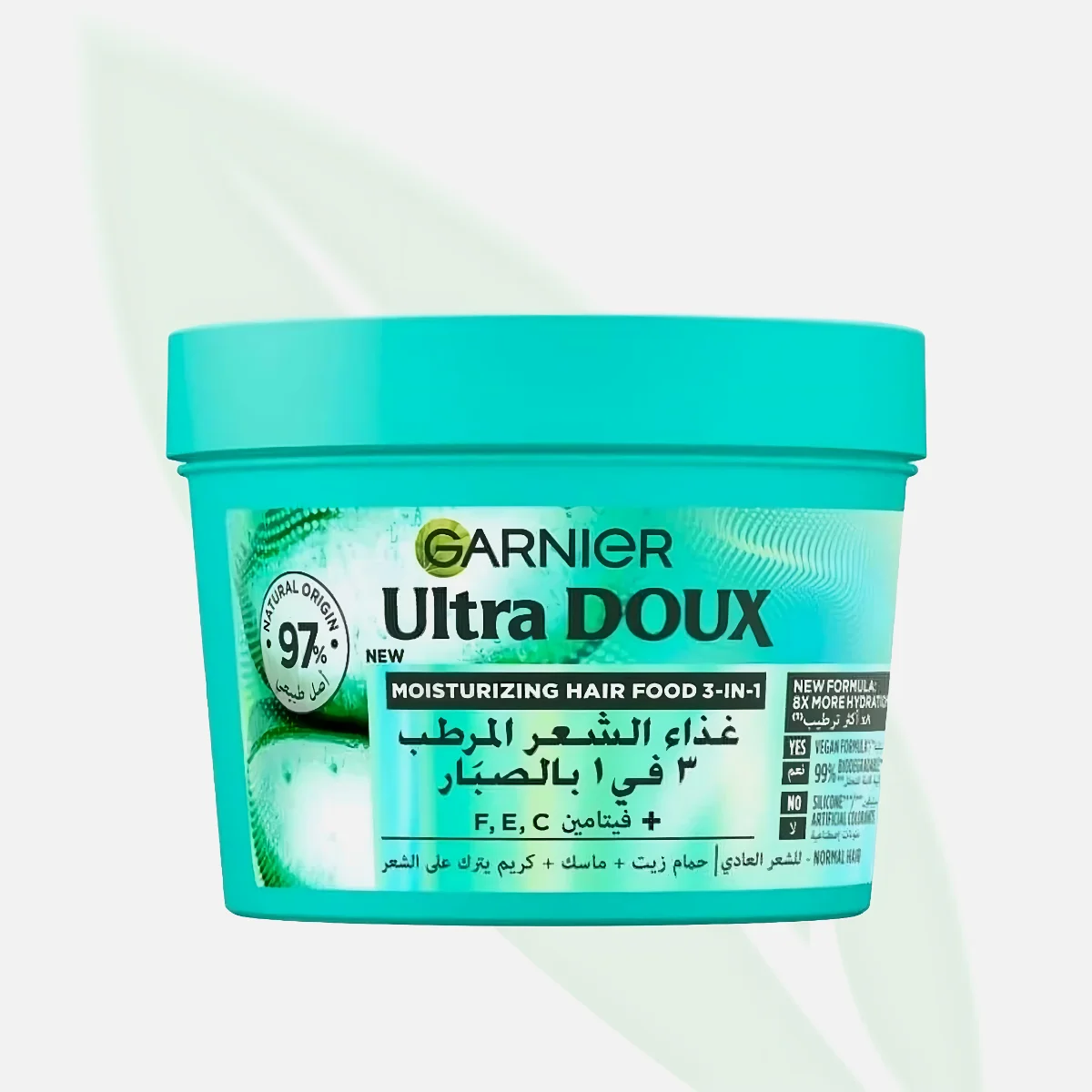 GARNIER ULTRA DOUX حمام كريم 3 في 1 بالموز للشعر الجاف 390 مل