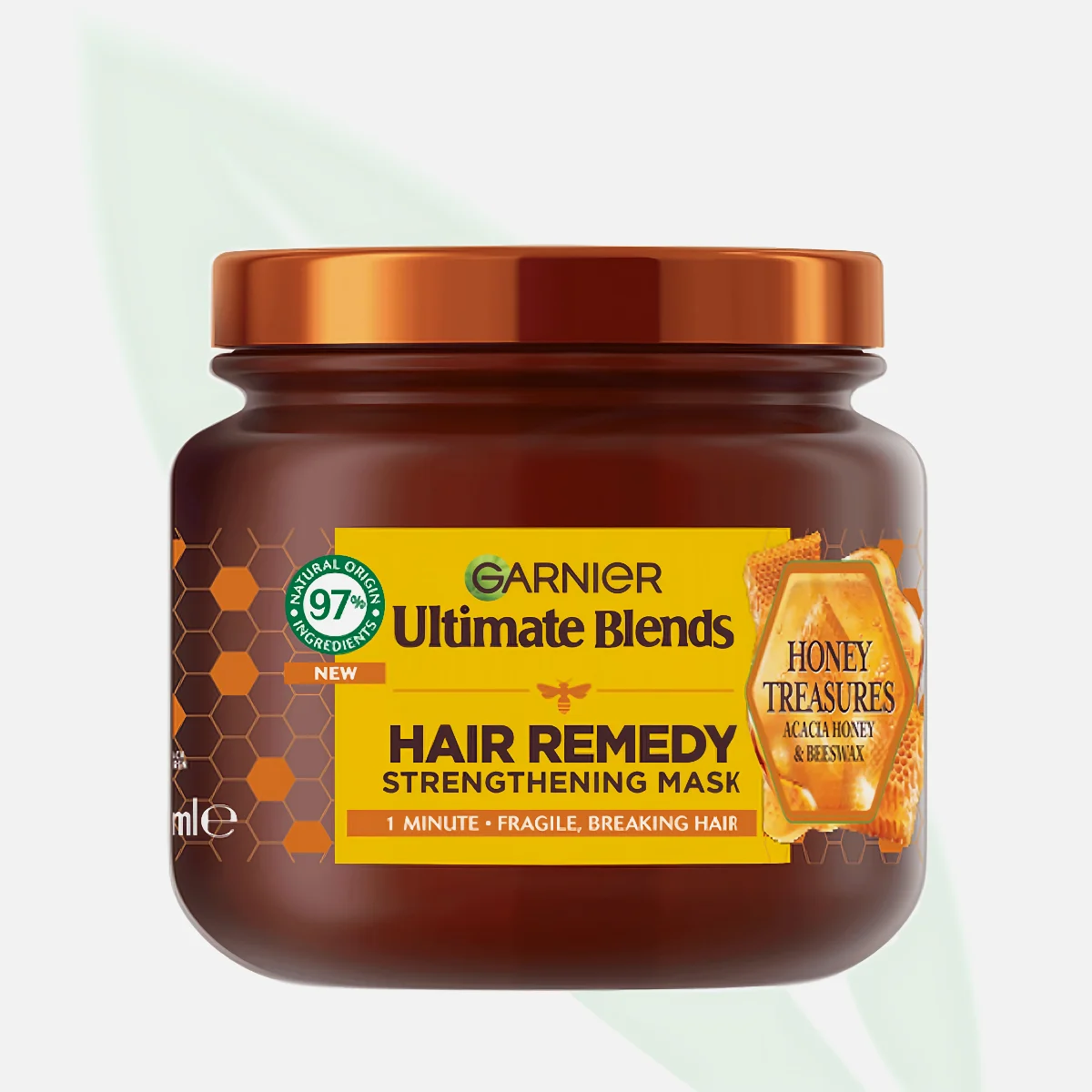 GARNIER Ultra Doux قناع إعادة البناء بماء الأرز للشعر الضعيف 340 مل