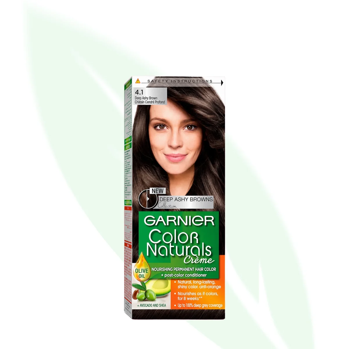 GARNIER Color Naturals Permanent Hair Color 4.1 Ashy Brown