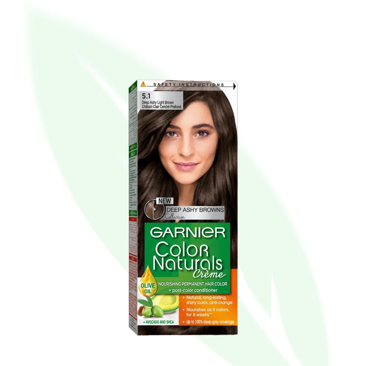 GARNIER Color Naturals Permanent Hair Color 5.1 Deep Ashy Light Brown