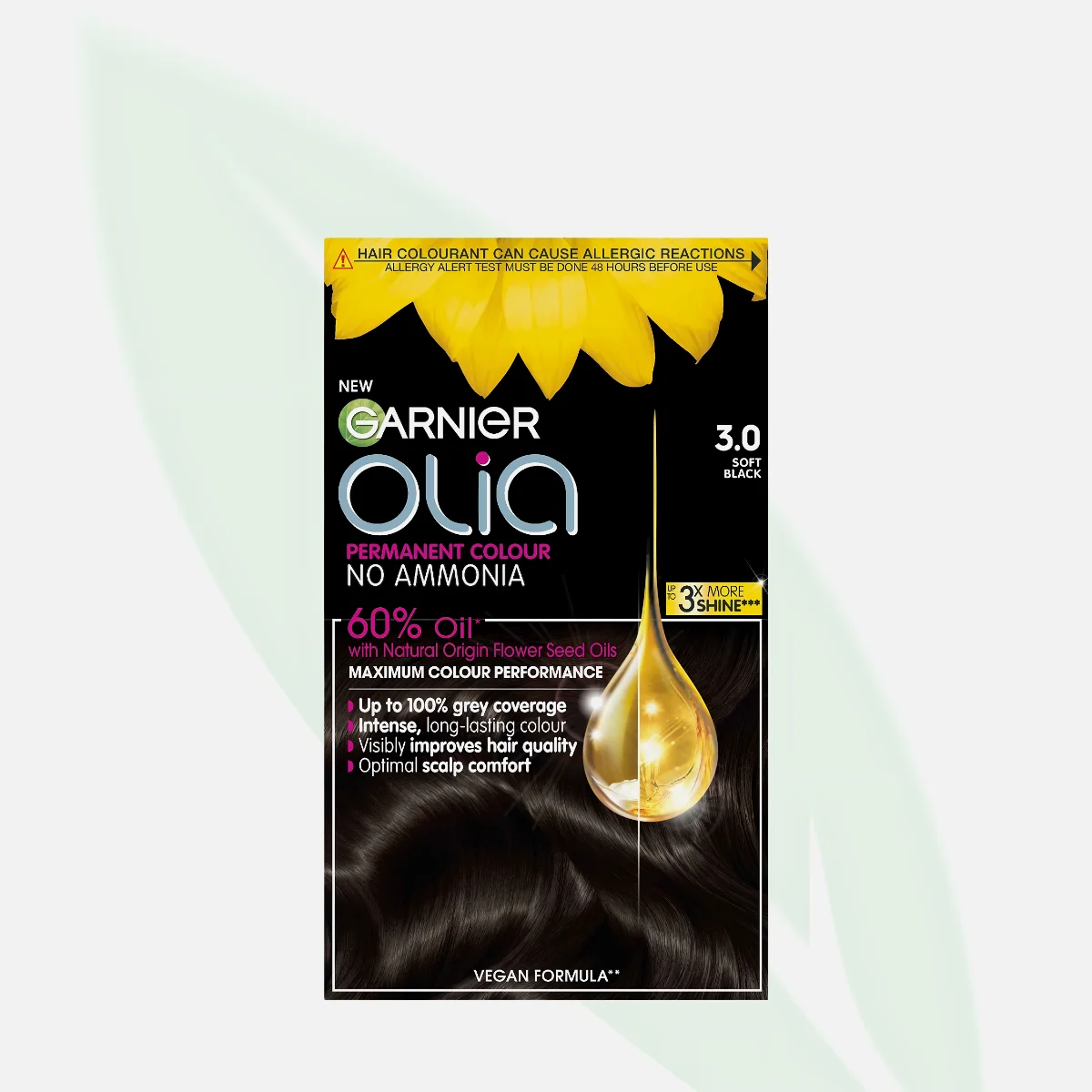 Garnier Olia Permanent Hair Color 3.0 Soft Black
