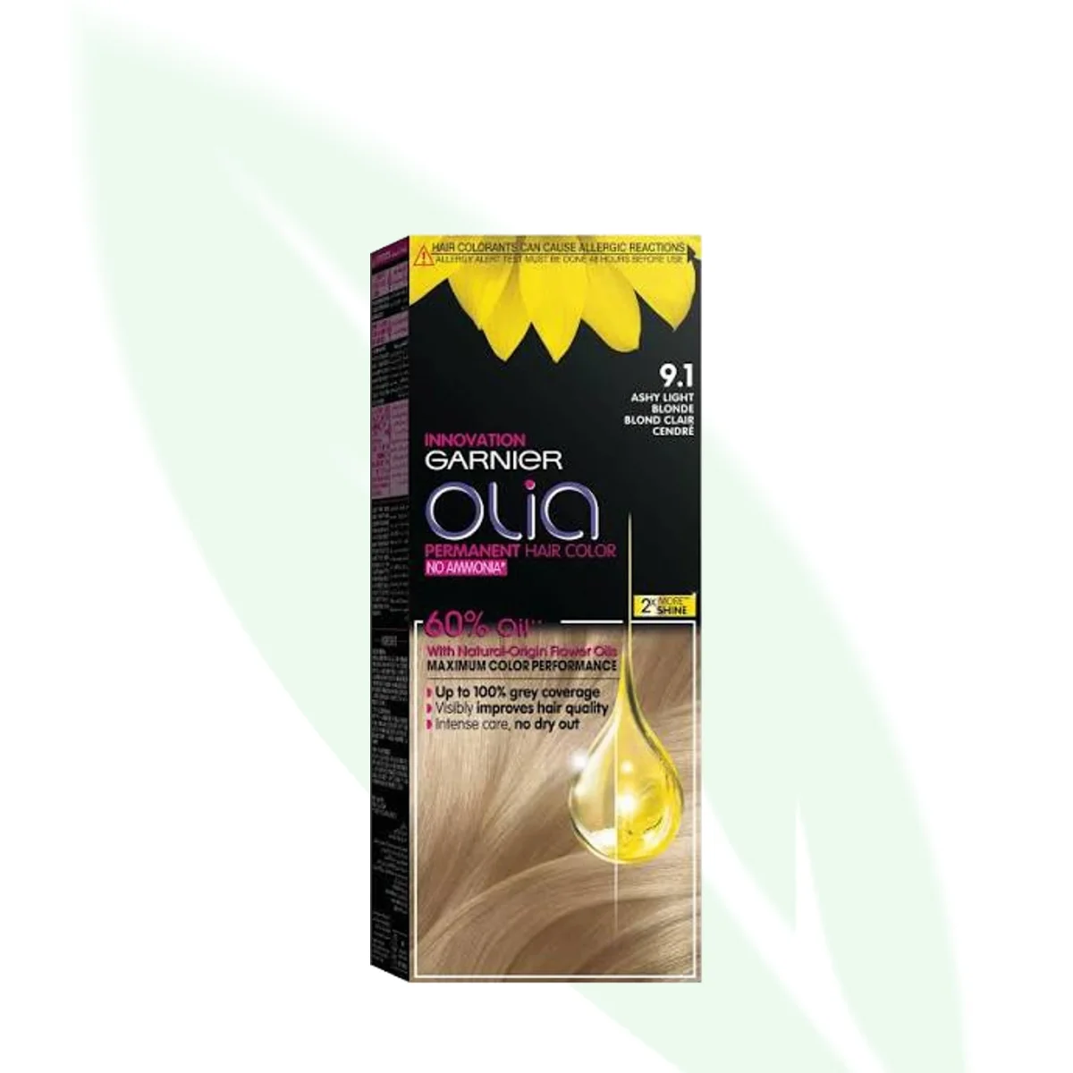 GARNIER OLIA بلا أمونيا 9.1 أشقر فاتح رمادي GARNIER OLIA بلا أمونيا 9.1 أشقر فاتح رمادي