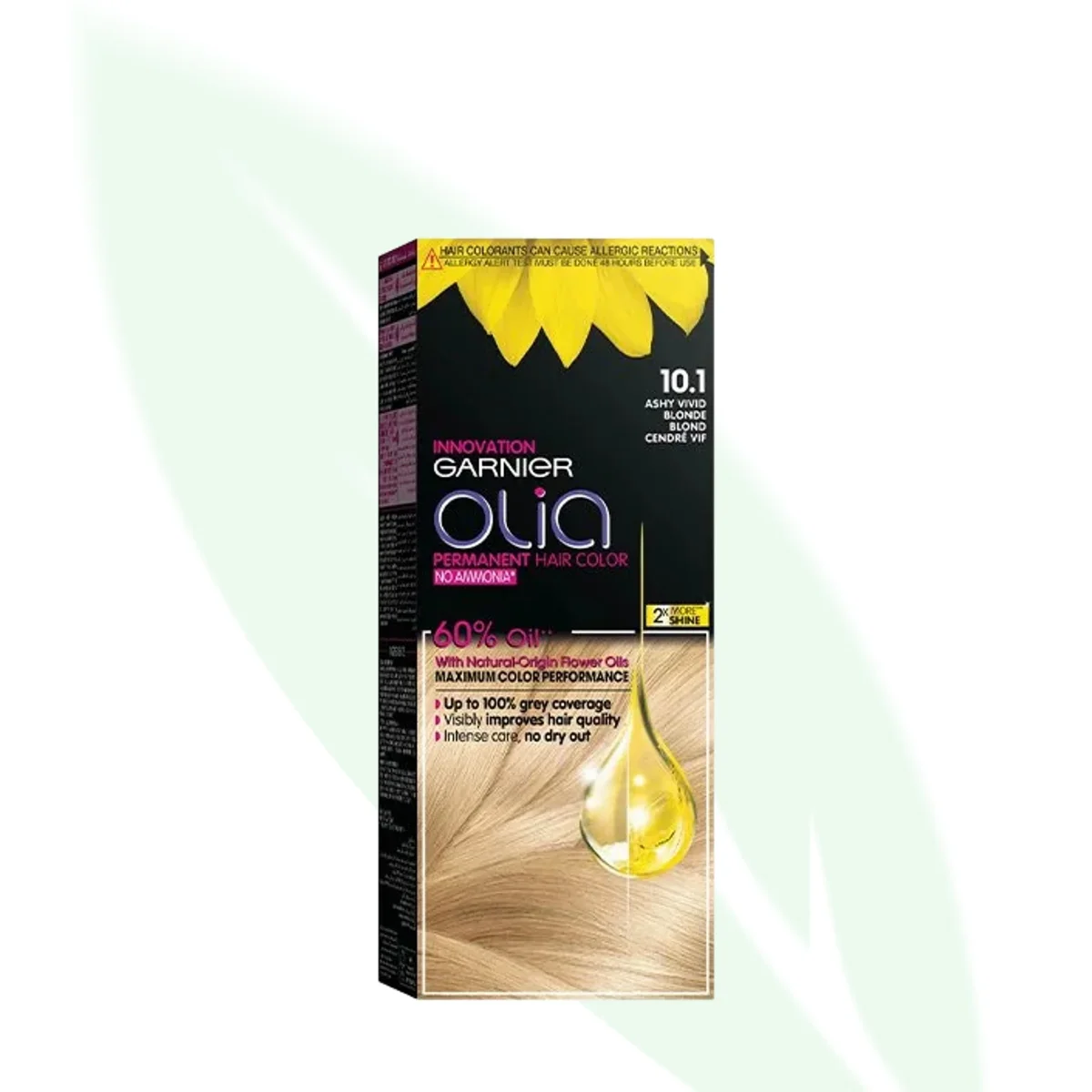 Garnier Olia Permanent Hair Color 10.1 Ashy Vivid Blonde (Very Light Ash Blonde)