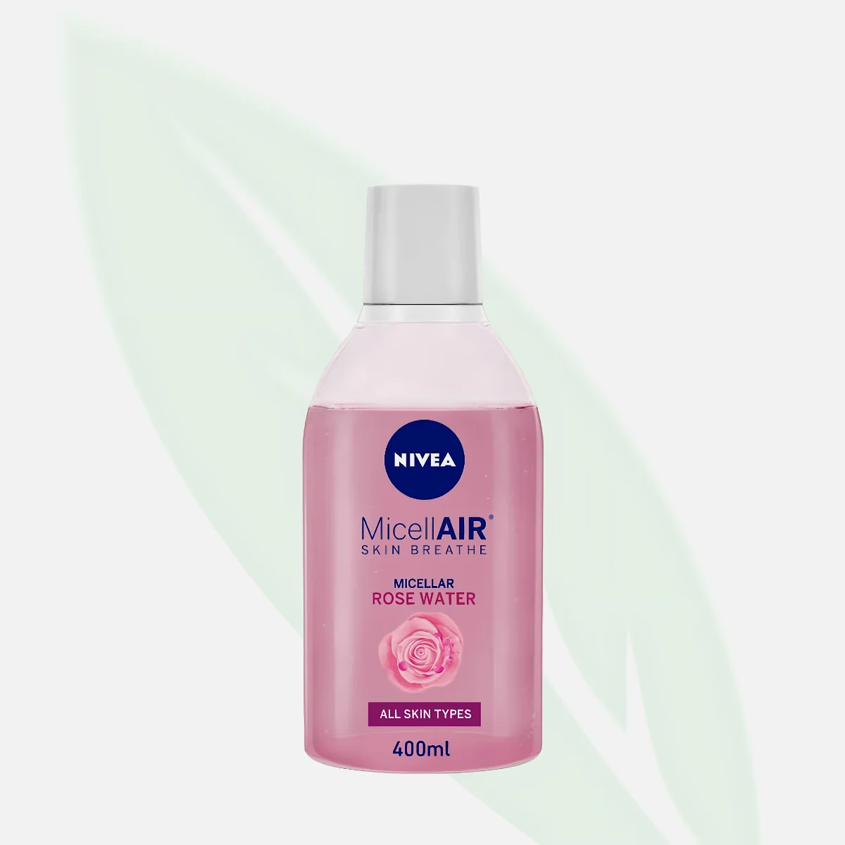 NIVEA ماء ميسيلي مزيل للمكياج بماء الورد العضوي والزيت 400 مل