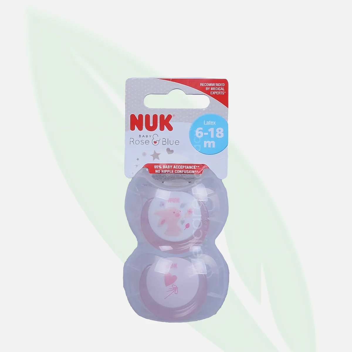 NUK Soother Silicone Rose & Blue 6-18M