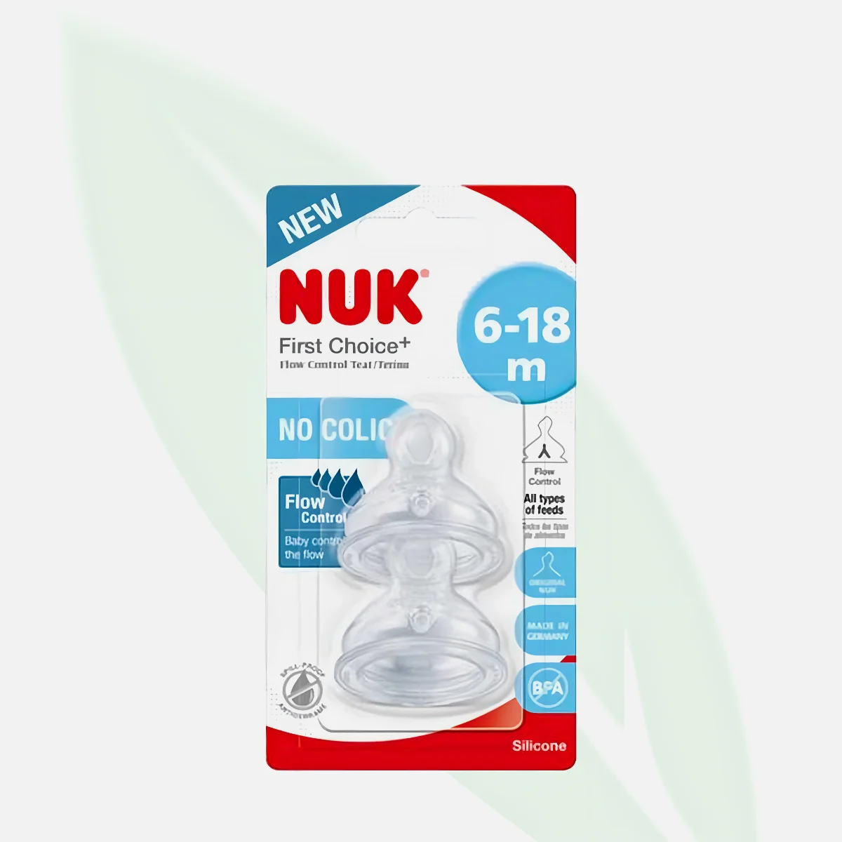 NUK First Choice+ Silicone Replacement Teats 6-18M