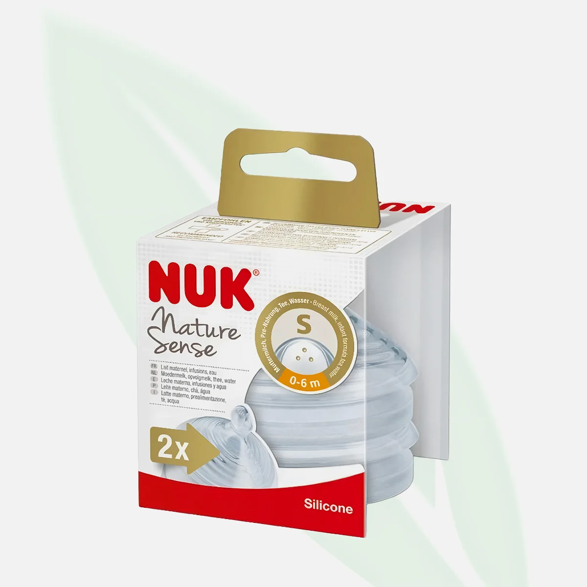 NUK Nature Sense Glass Bottle 240ml 0-6M