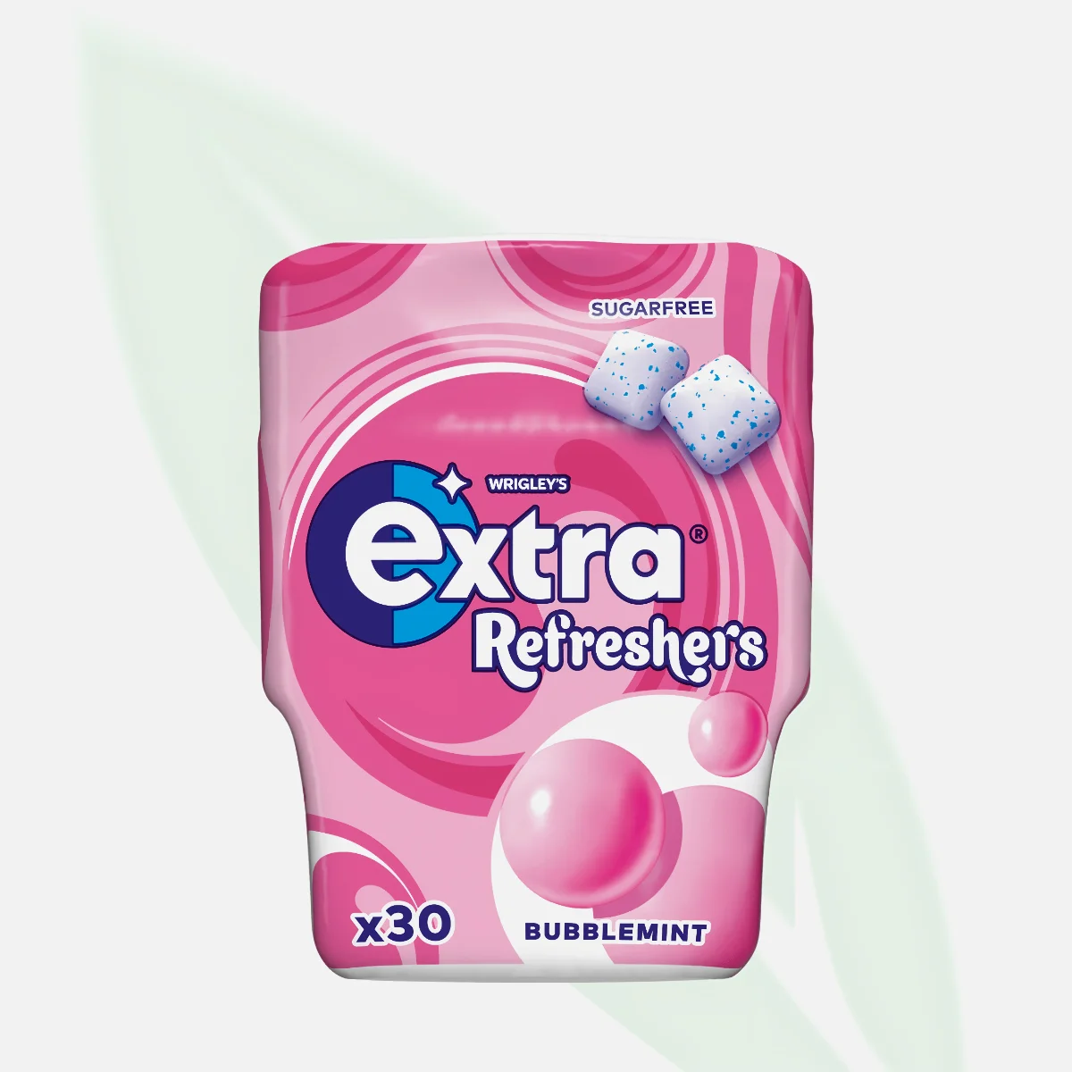 EXTRA Refreshers Bubblemint Sugar-Free Chewing Gum 30 Pieces