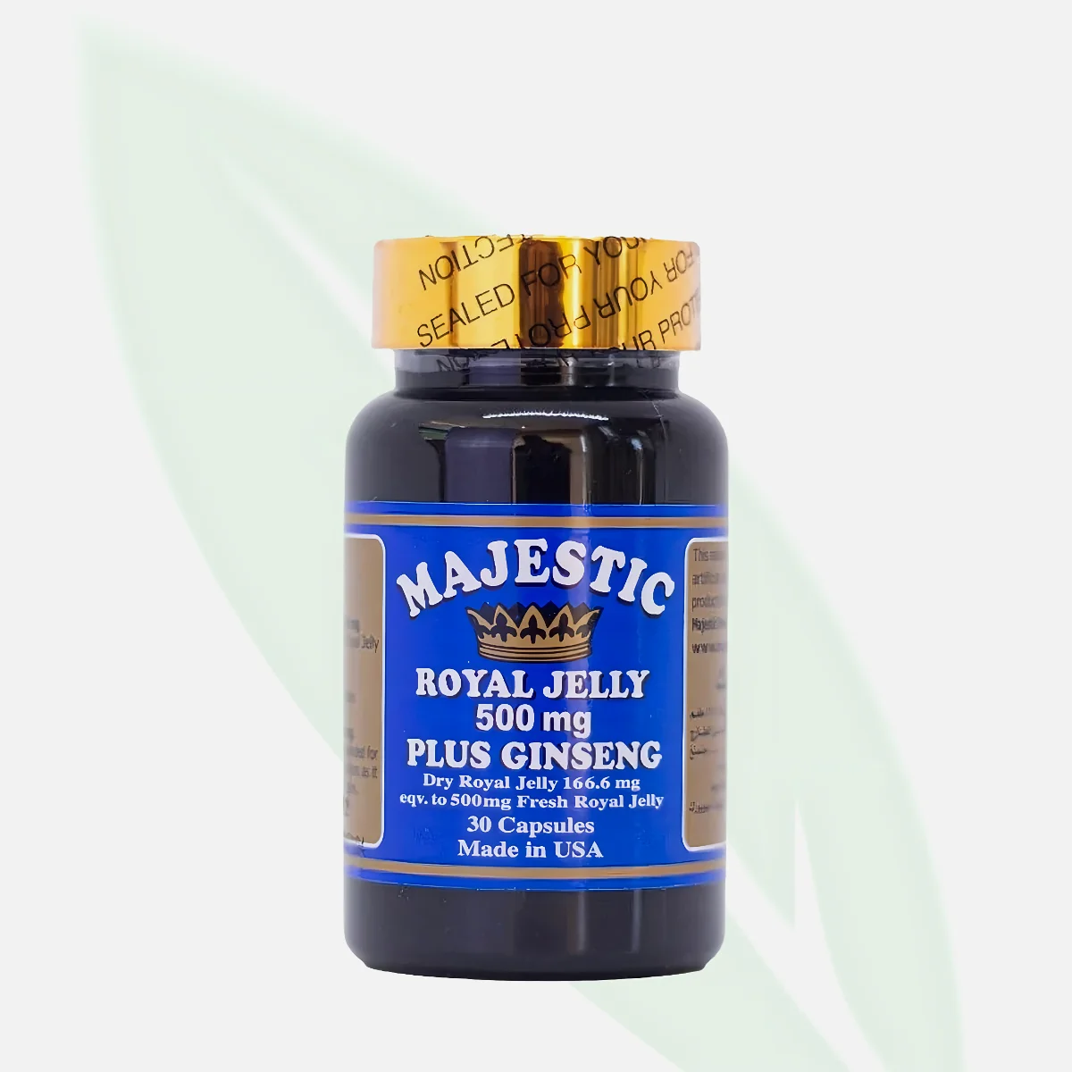 MAJESTIC كبسولات غذاء ملكات النحل 500 مغ – 15 كبسولة