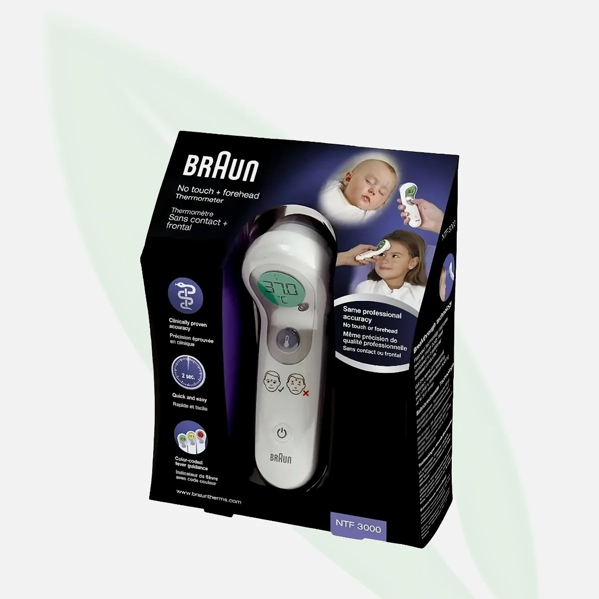 BRAUN No Touch + Forehead Thermometer NTF3000 BRAUN No Touch + Forehead Thermometer NTF3000
