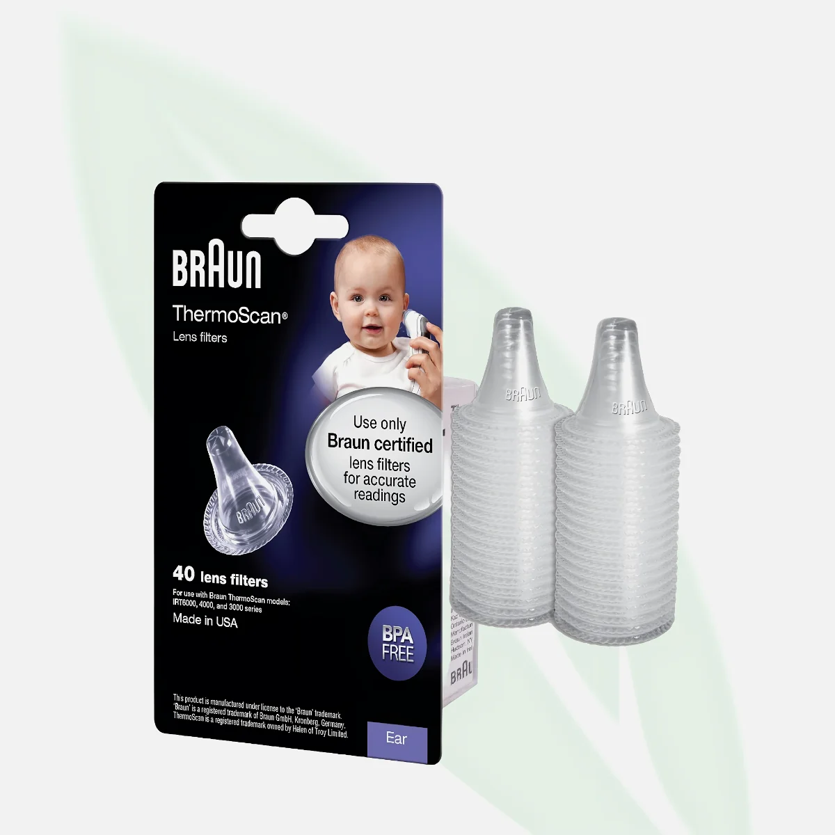 BRAUN ThermoScan Hygiene Caps Ear Thermometer Lens Filters 40 Pack BRAUN ThermoScan Hygiene Caps Ear Thermometer Lens Filters 40 Pack