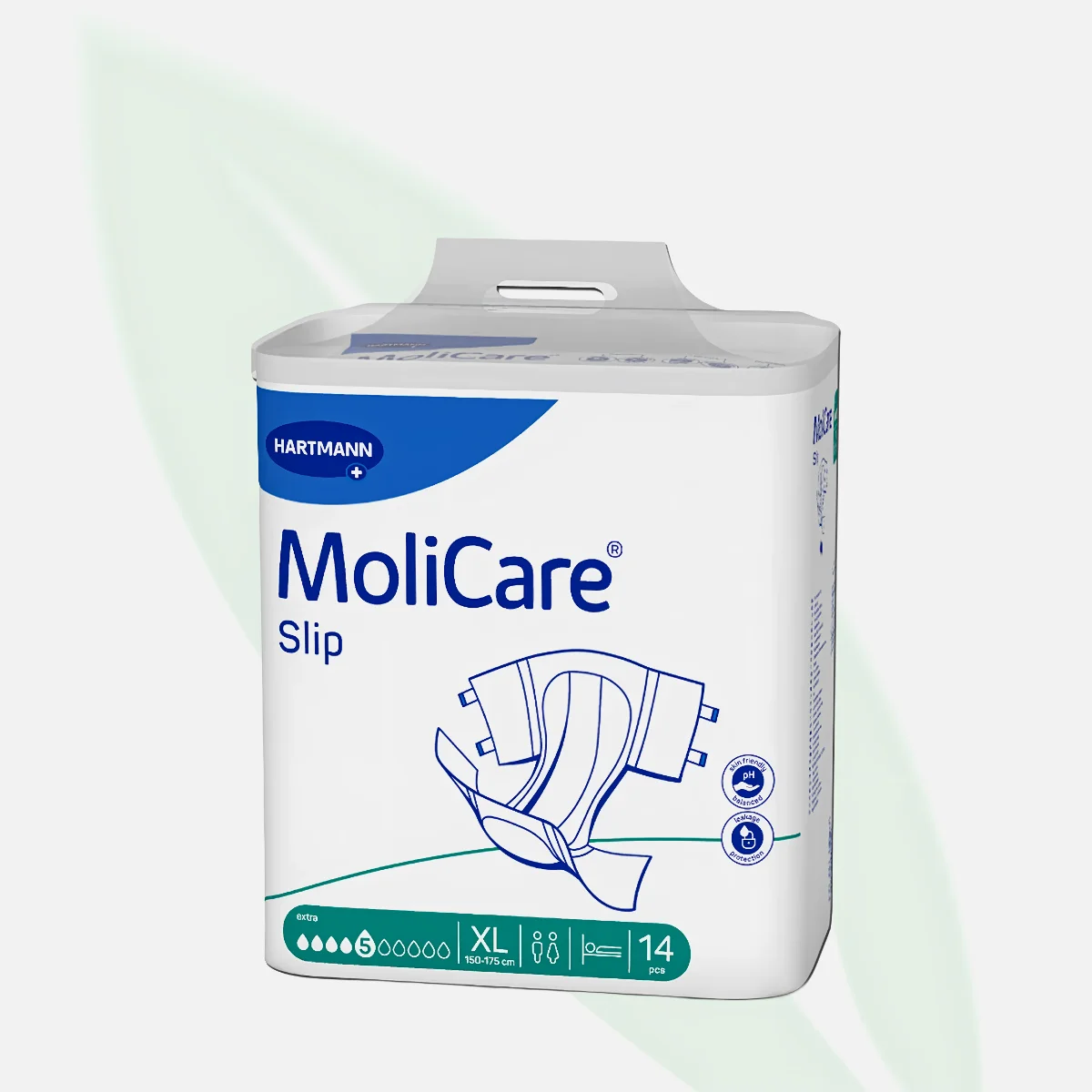 MOLICARE Slip حفاضات البالغين المتكاملة مقاس XL عبوة 14 حبة