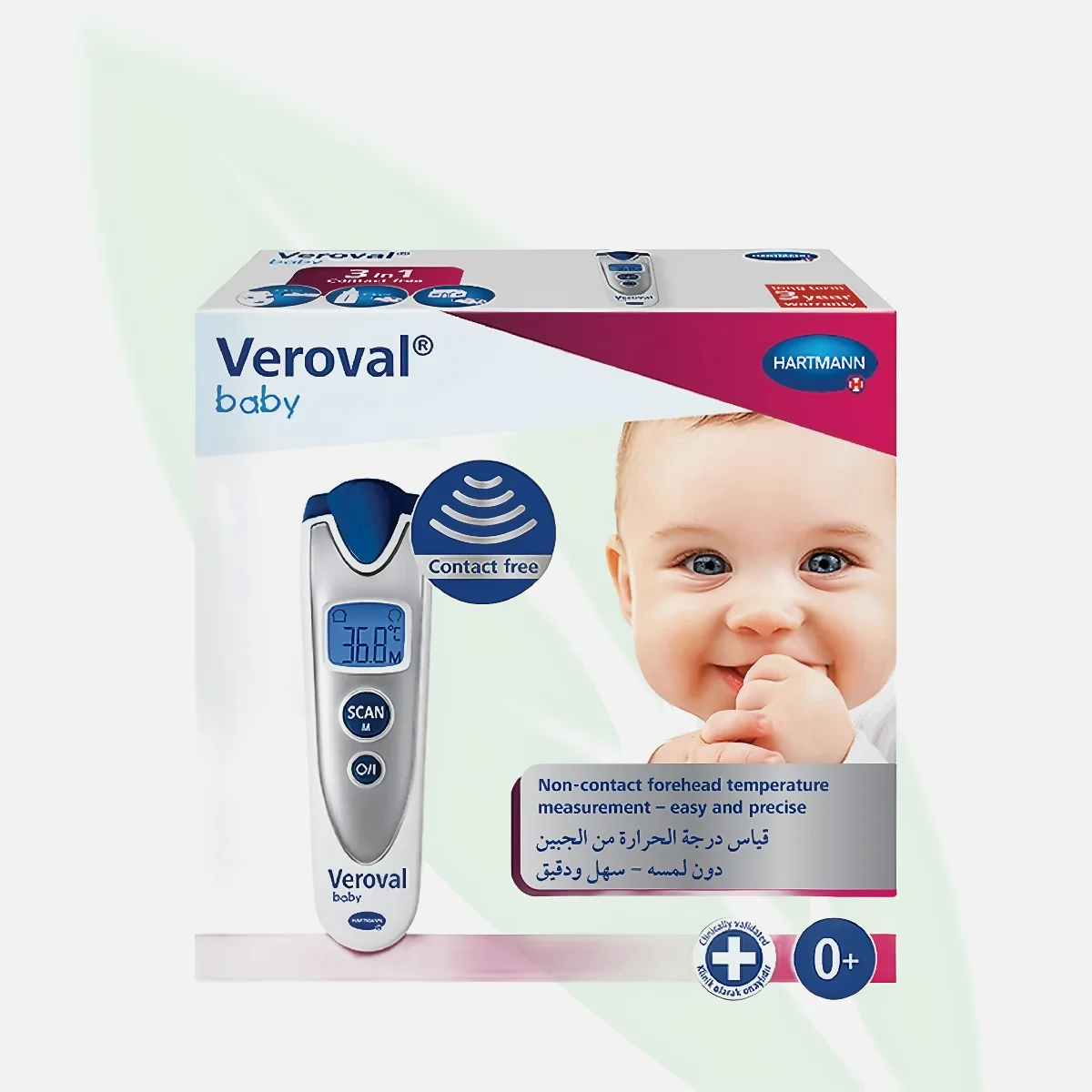 VEROVAL Baby ميزان حرارة بالأشعة تحت الحمراء بدون لمس للأطفال