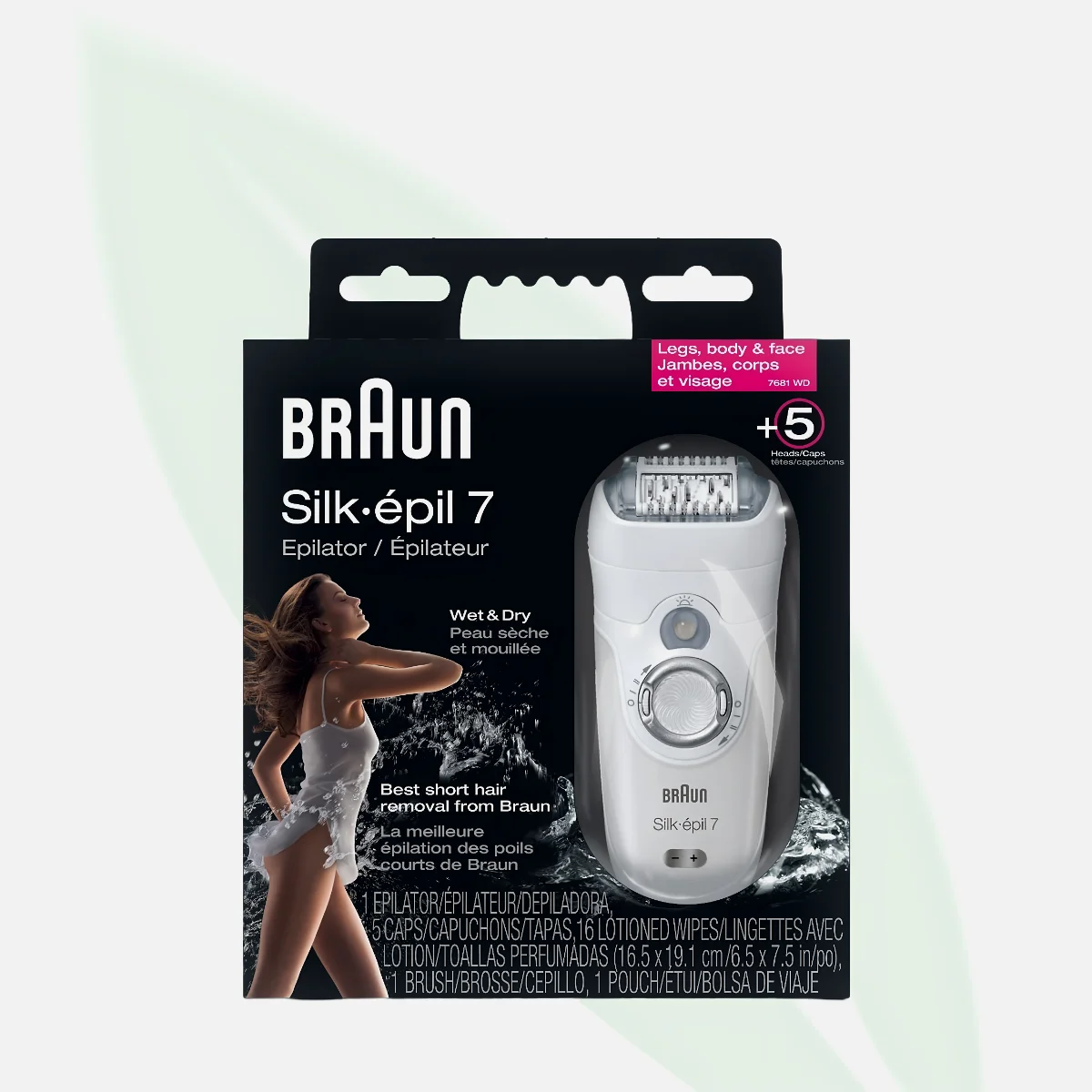 BRAUN Silk-epil 7 Legs Body & Face Epilator 7681 BRAUN Silk-epil 7 Legs Body & Face Epilator 7681