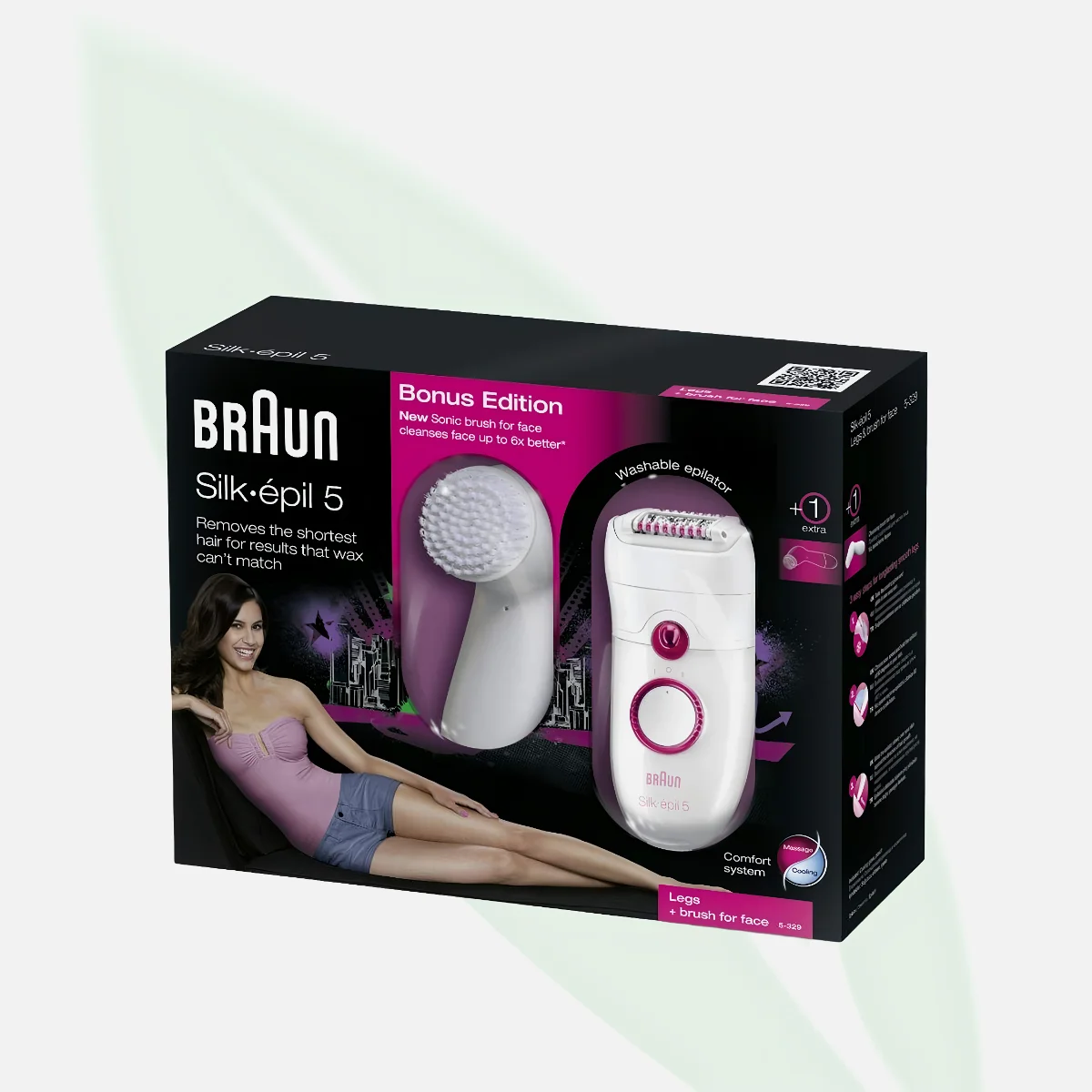 BRAUN Silk-epil 5 Legs + Facial Brush Bonus Edition 5-329 BRAUN Silk-epil 5 Legs + Facial Brush Bonus Edition 5-329