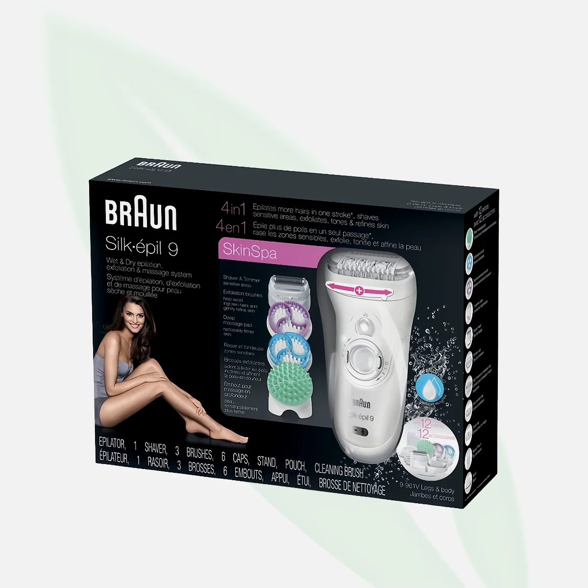 BRAUN Silk-epil 9 SkinSpa 4-in-1 Epilator 9-961V BRAUN Silk-epil 9 SkinSpa 4-in-1 Epilator 9-961V