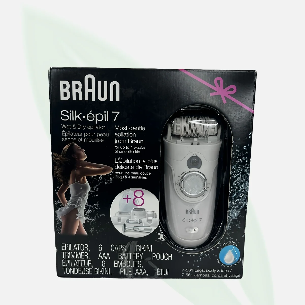 BRAUN Silk-epil 7 Wet & Dry Epilator Legs Body & Face 7-561 BRAUN Silk-epil 7 Wet & Dry Epilator Legs Body & Face 7-561