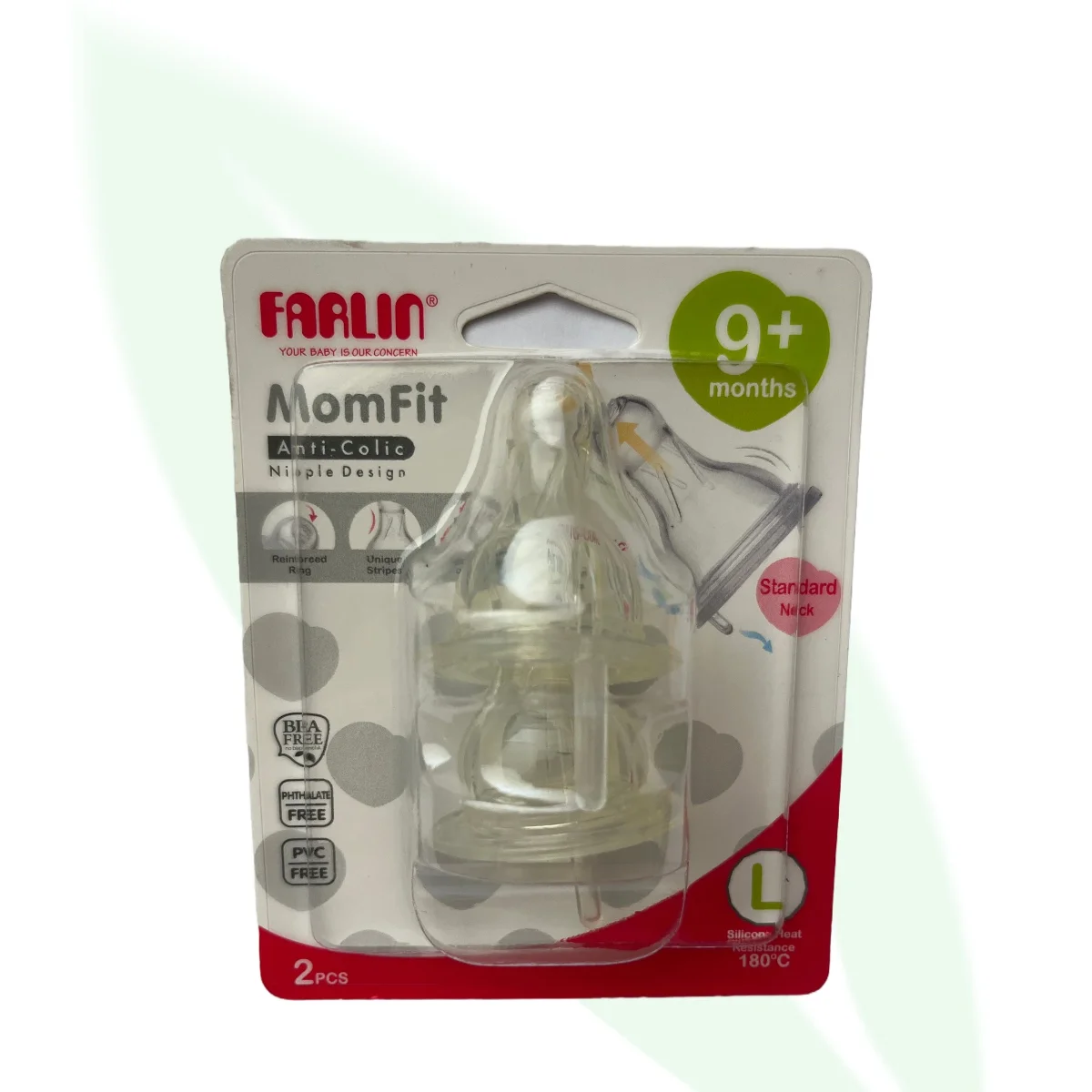 FARLIN Stretchy Anti-Colic Silicone Nipple Standard Neck