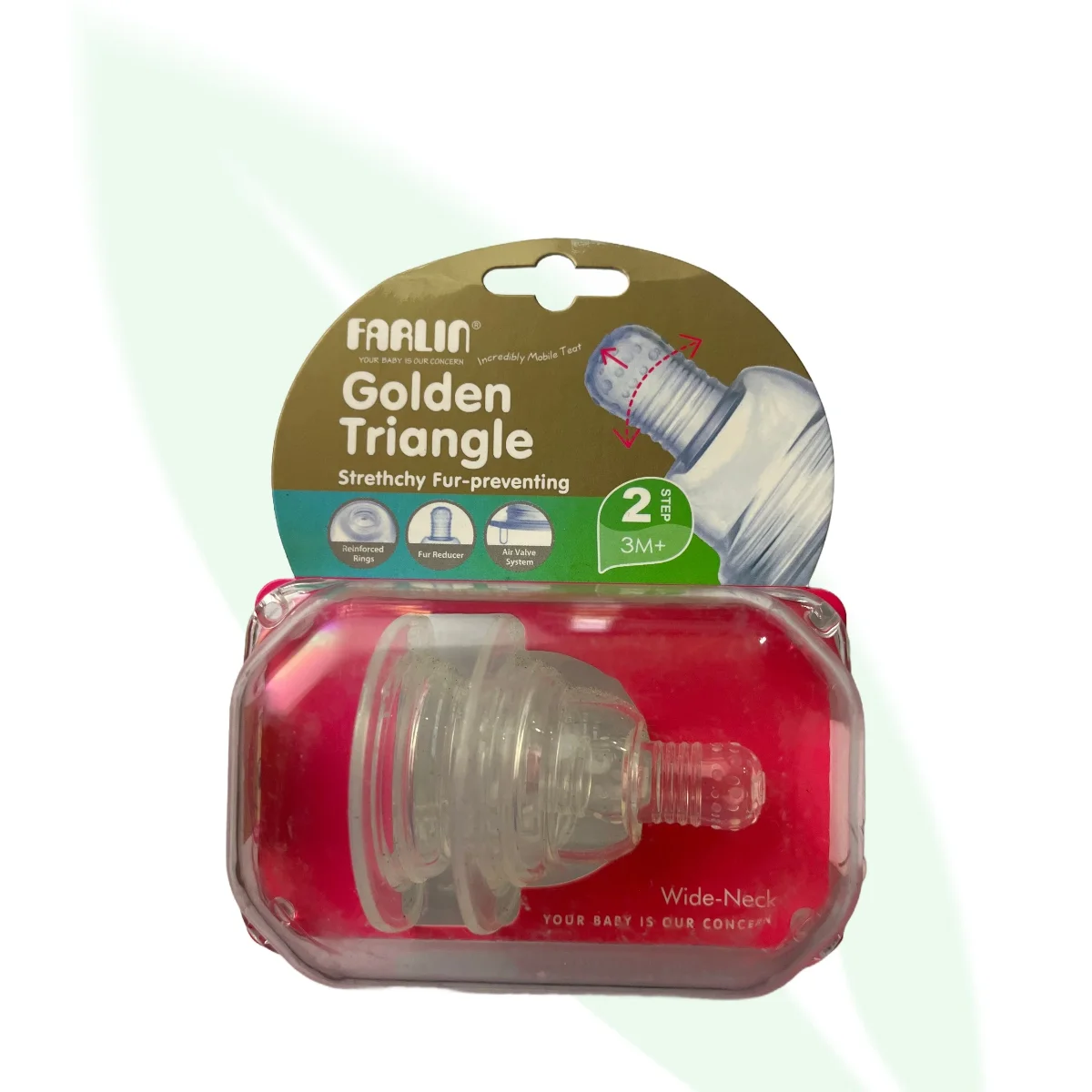 FARLIN Golden Triangle Silicone Teat 3M+