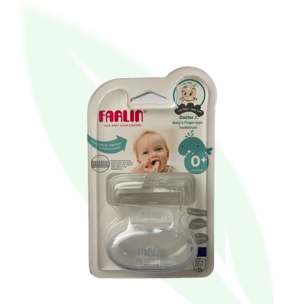 FARLIN فرشاة أسنان إصبعية للرضّع من سيليكون لتنظيف الأسنان واللثة