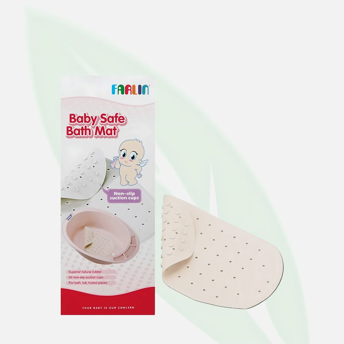 FARLIN Baby Safe Non-Slip Bath Mat with Suction Cups FARLIN Baby Safe Non-Slip Bath Mat with Suction Cups