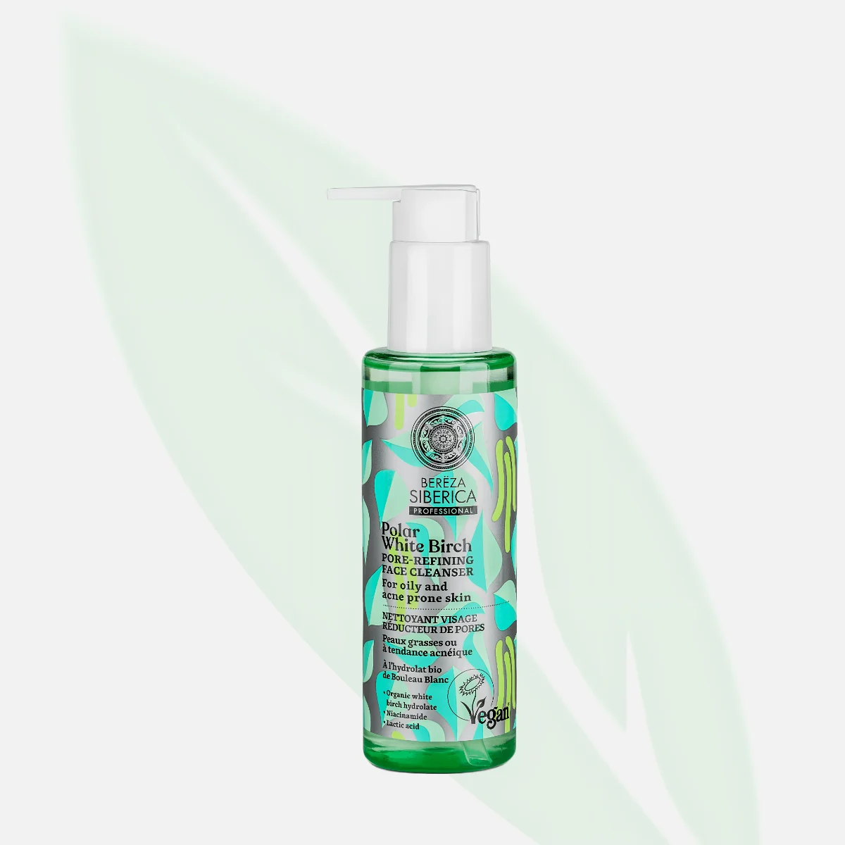 NATURA SIBERICA Polar White Birch Pore-Refining Face Cleanser For Oily & Acne-Prone Skin 145ml