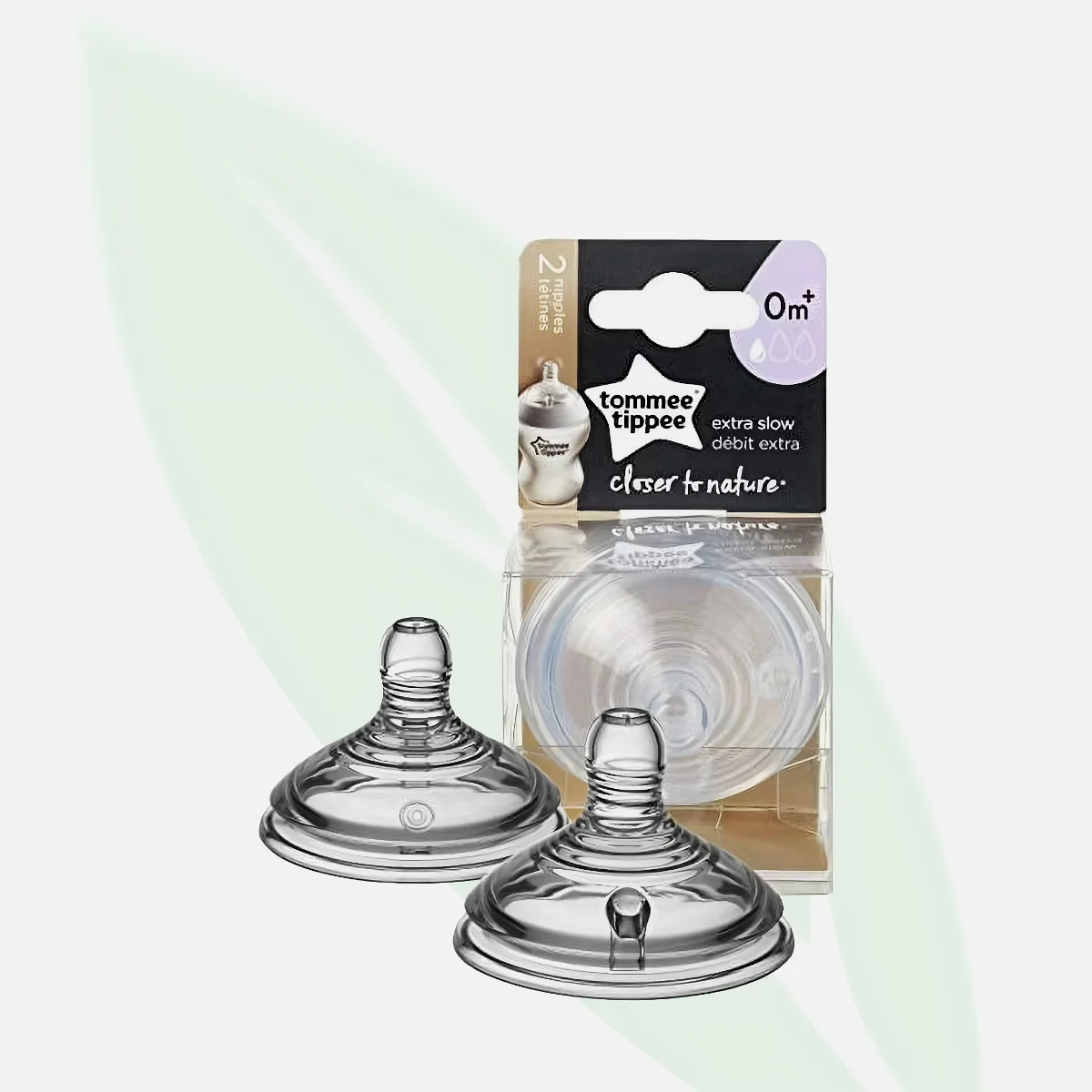 TOMMEE TIPPEE Closer to Nature Slow Flow Teat 0m+ (2 Pack)