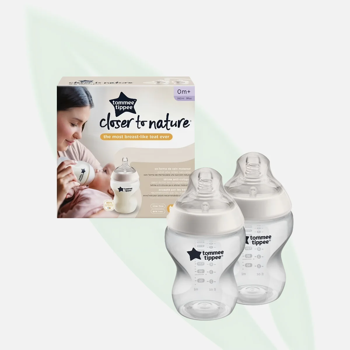 TOMMEE TIPPEE Closer to Nature Bottle 0m+ 260ml (2 Bottles)