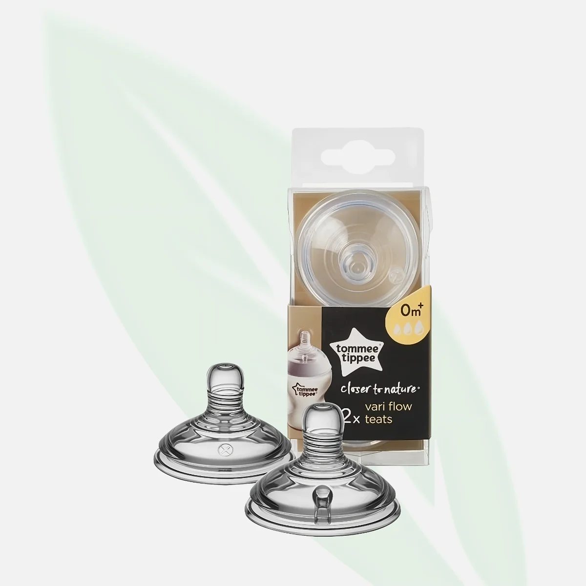 TOMMEE TIPPEE Closer To Nature Vari Flow Anti-Colic Teats 0m+ 2-Pack