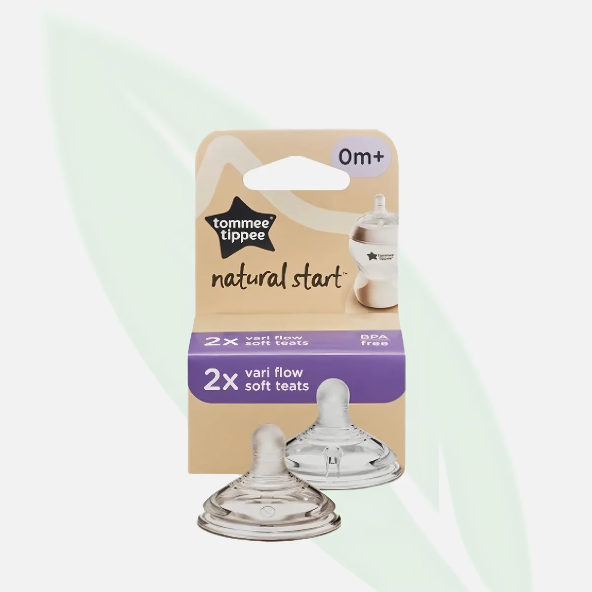 TOMMEE TIPPEE Natural Start Vari Flow Teats 0m+ 2-Pack