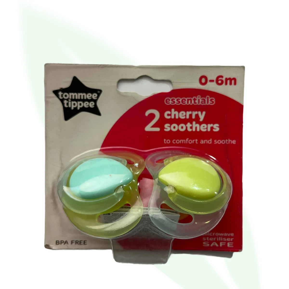 TOMMEE TIPPEE Cherry Latex Soother 0-6m (2 Pack)