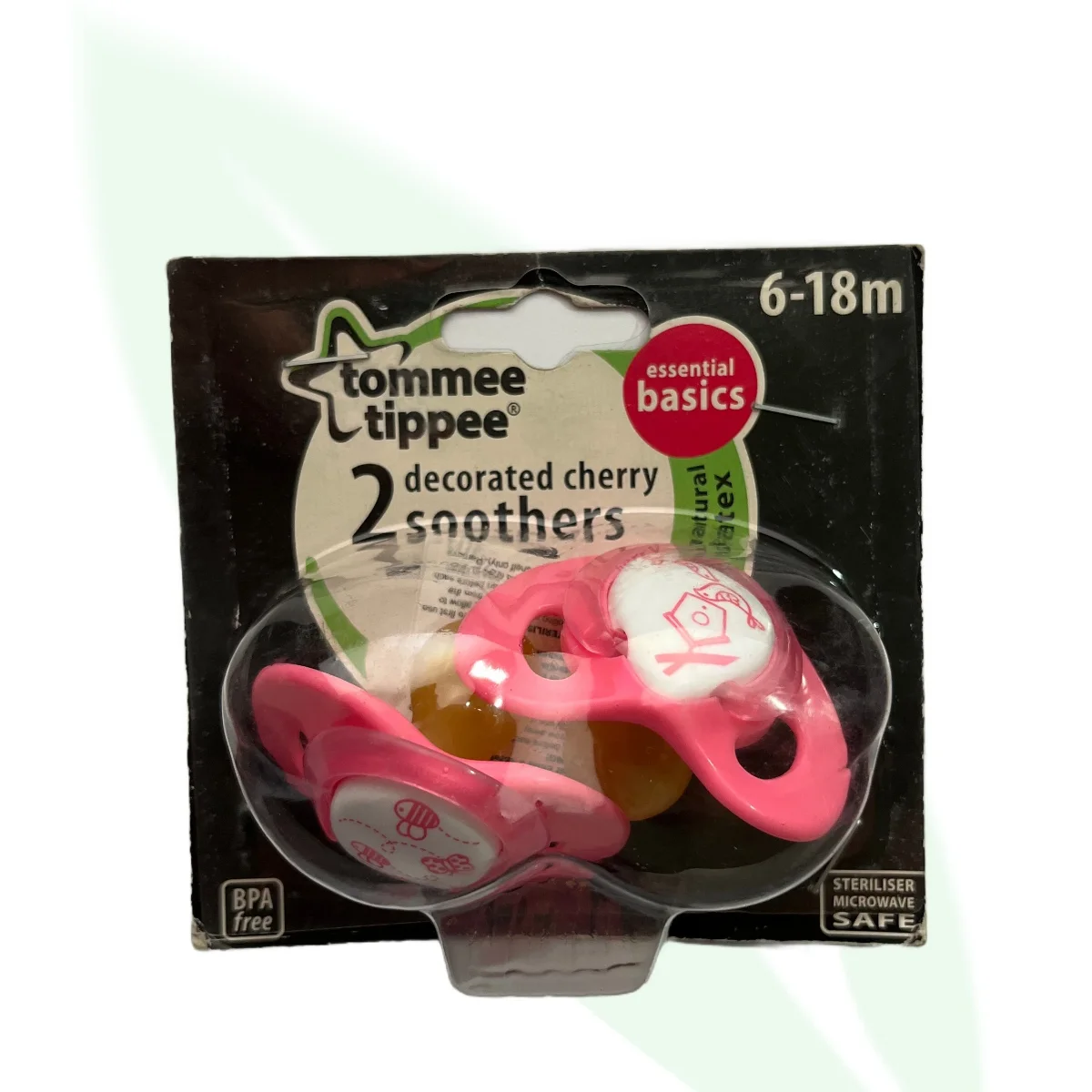 TOMMEE TIPPEE Decorated Cherry Latex Soother 6-18m (2 Pack)