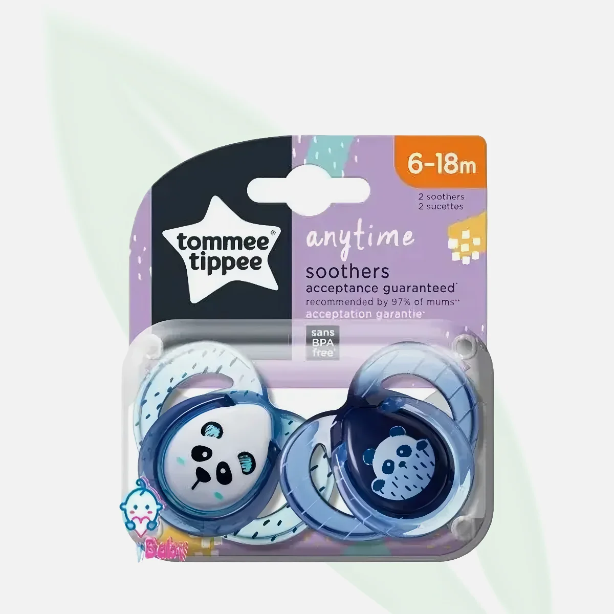 TOMMEE TIPPEE Any Time Soother 6-18m 2 Pack