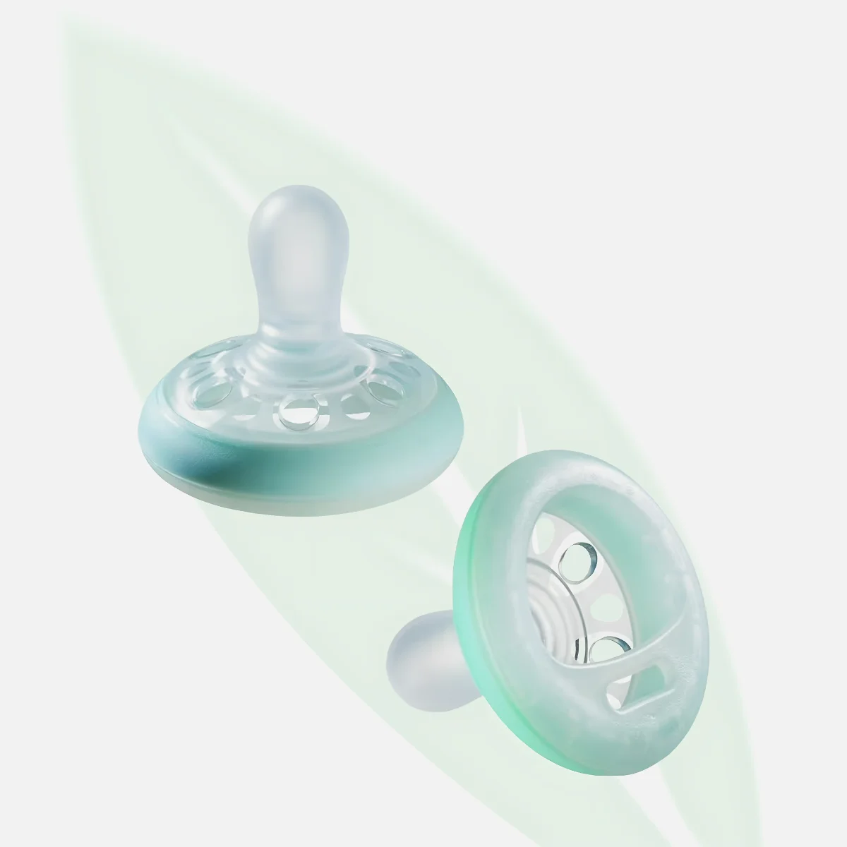 TOMMEE TIPPEE لهاية بشكل الثدي للرضع 0-6 أشهر عبوة قطعتين
