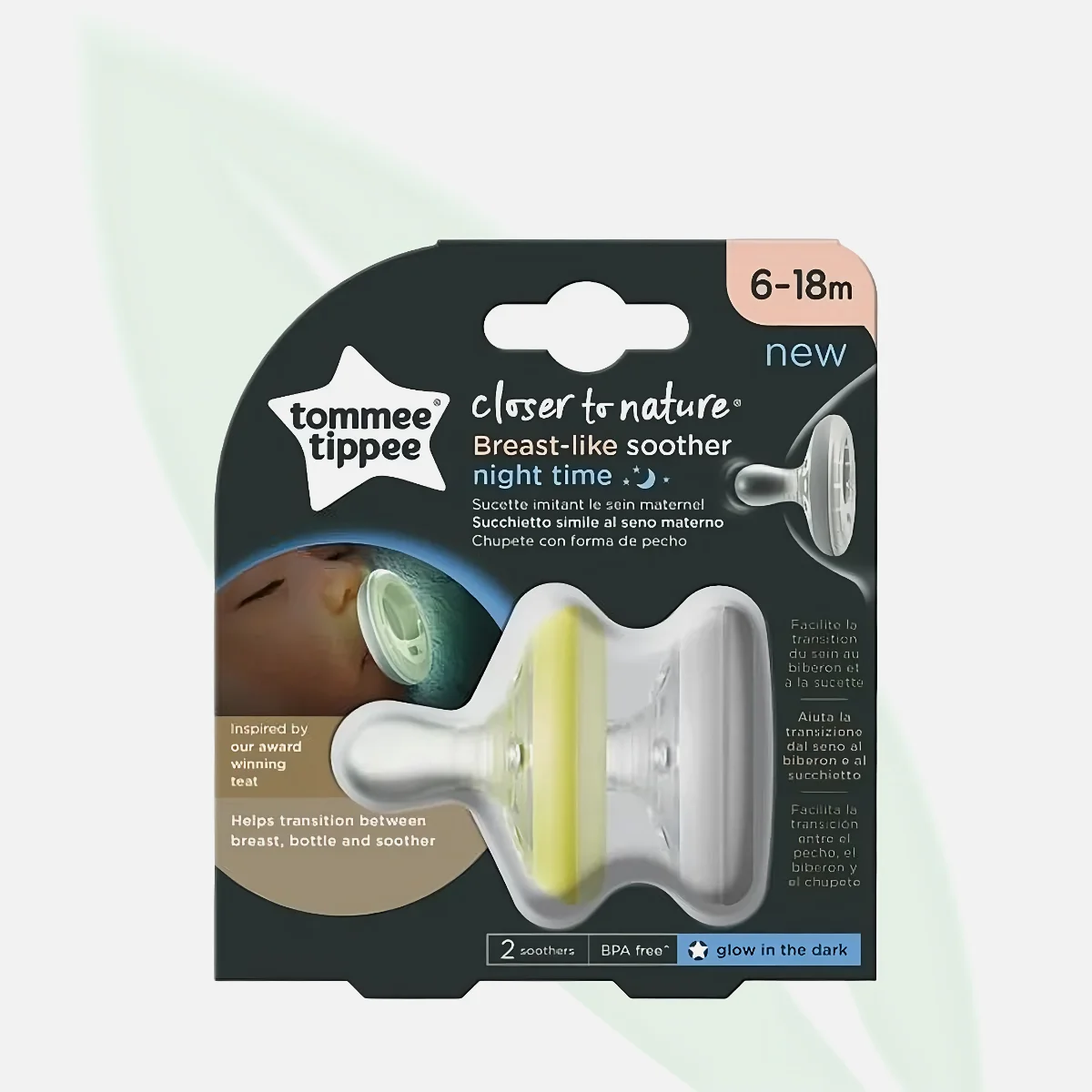TOMMEE TIPPEE Breast-Like Soother 6-18M 2pcs