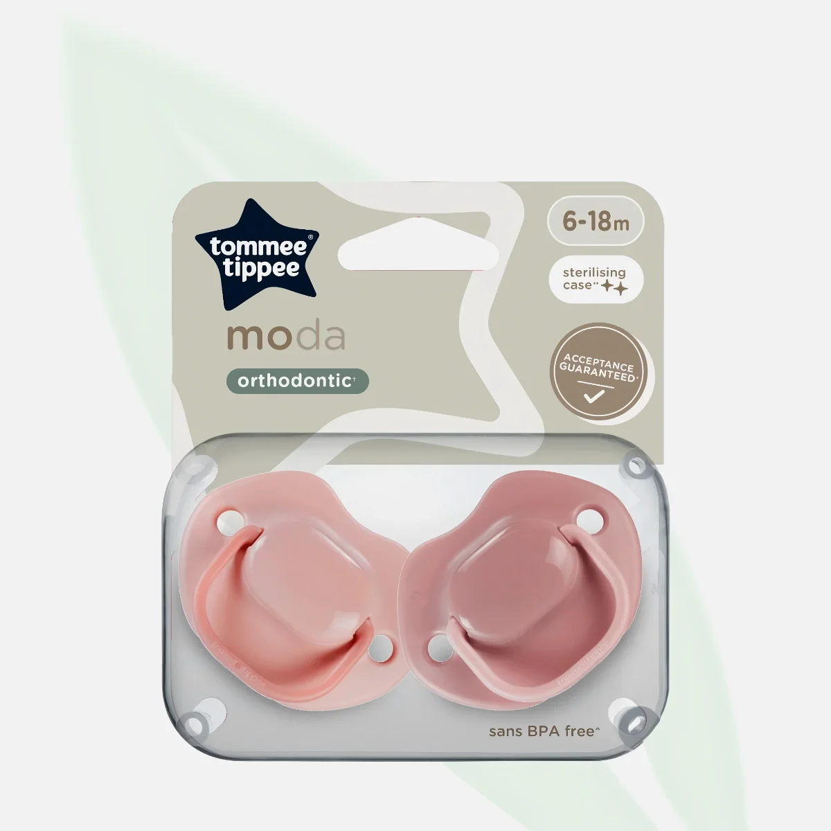 TOMMEE TIPPEE Moda Soothers 6-18M 2pcs