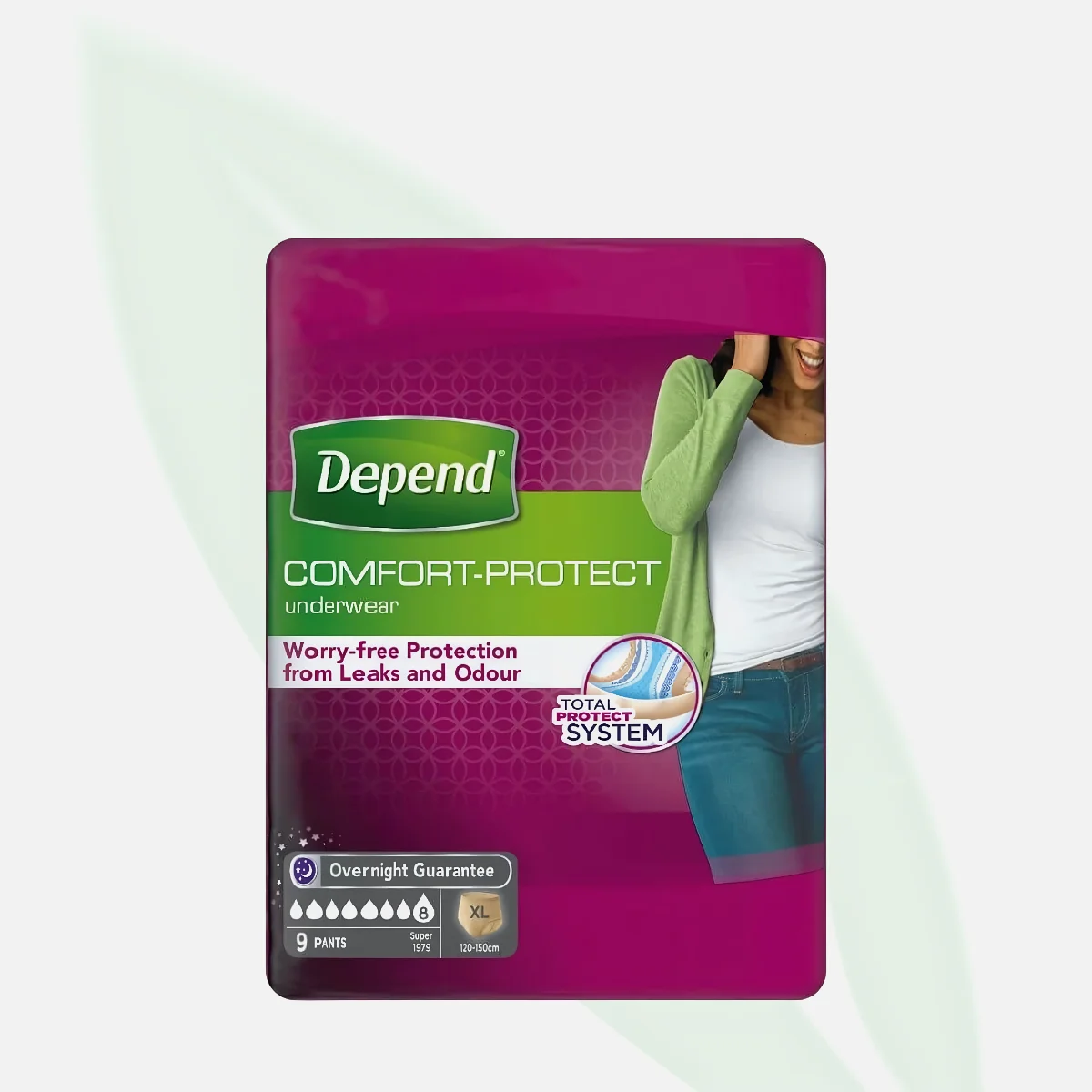 DEPEND ملابس داخلية ماصّة للسيدات للحماية الليلية مقاس XL