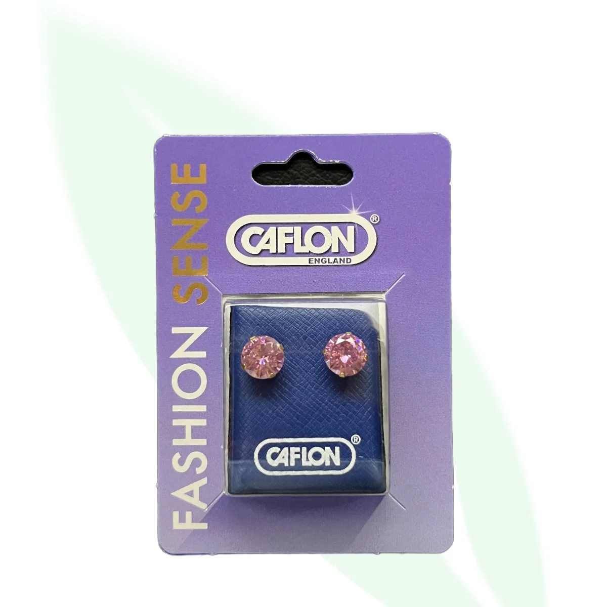 CAFLON Fashion Gold Plated Pink Cubic Zirconia Earrings 8mm