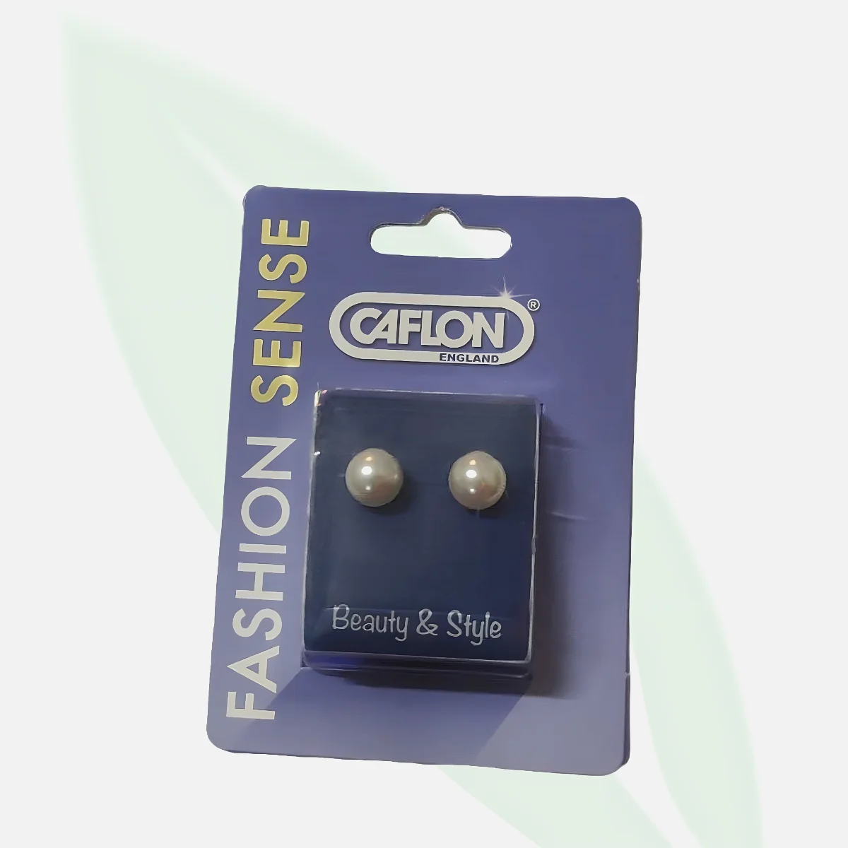 CAFLON Fashion Jewelry 24ct Gold-Plated 8mm White Pearl Piercing Studs