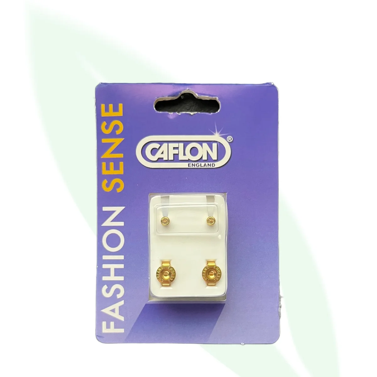 CAFLON YMB4 Mini Bezel Gold Clear Piercing Studs 12 Pairs