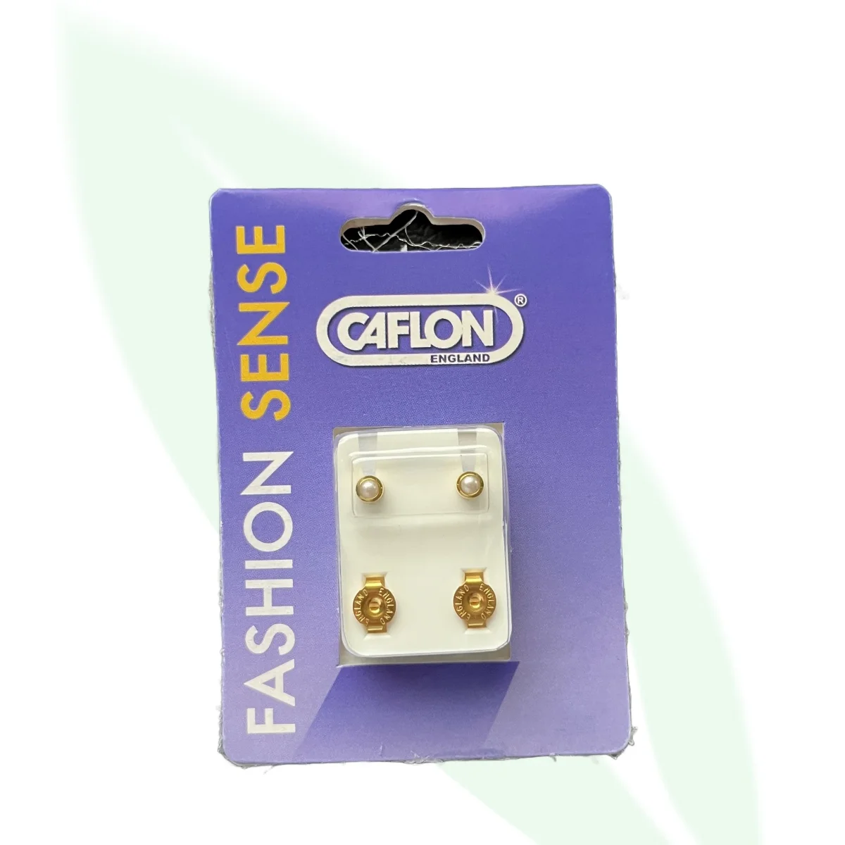 CAFLON YNS12 Medical Steel White Pearl Studs