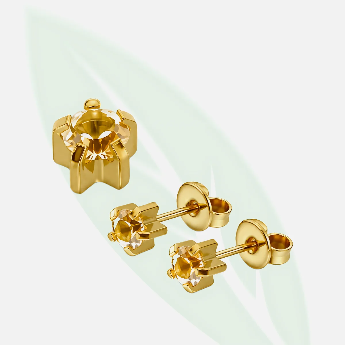 CAFLON Fashion Glitterball Studs 6mm Fuchsia 24ct Gold Plated CAFLON Fashion Glitterball Studs 6mm Fuchsia 24ct Gold Plated