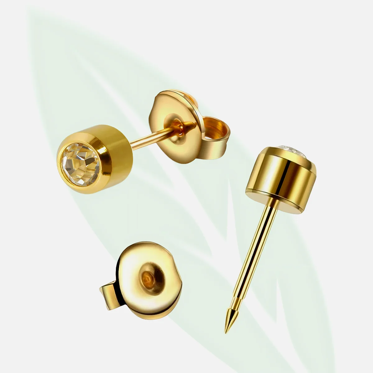 CAFLON Black Onyx Gold-Plated Ear Piercing Studs (12 Pairs) CAFLON Black Onyx Gold-Plated Ear Piercing Studs (12 Pairs)