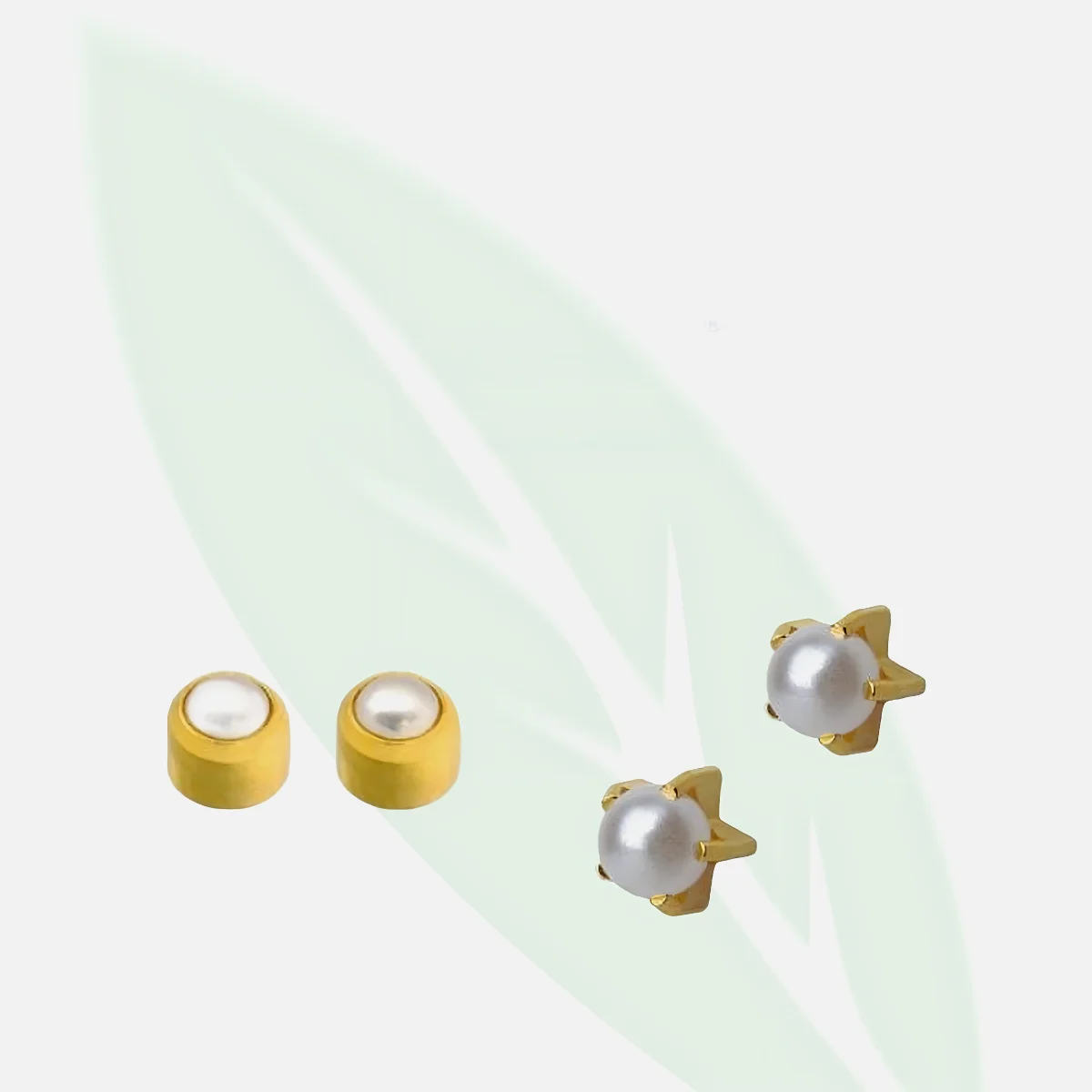 CAFLON White Pearl Gold-Plated Studs CAFLON White Pearl Gold-Plated Studs