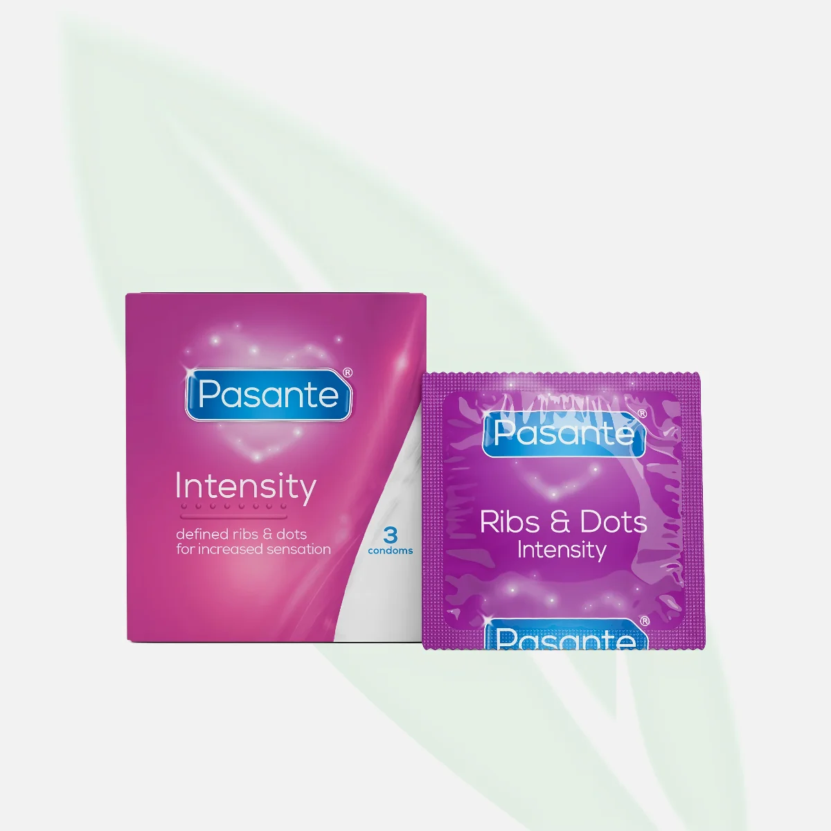 PASANTE Intensity Ribs & Dots Condoms 3 Pack PASANTE Intensity Ribs & Dots Condoms 3 Pack